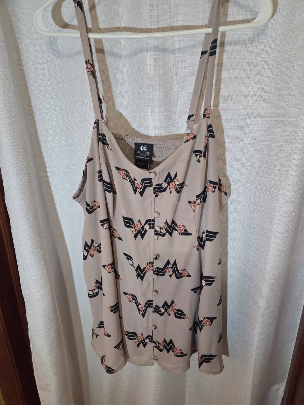 Torrid Wonder Woman Button Front Tank Top